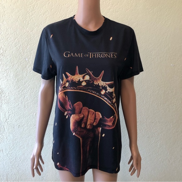 Game Of Thrones Women’s Size M Black T-Shirt HBO Official Licensed Graphic Tee - Picture 1 of 16